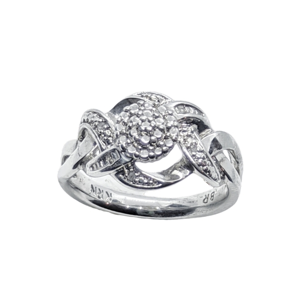 Jewelry - .White Gold Plated Ring with MALEE Diamonds